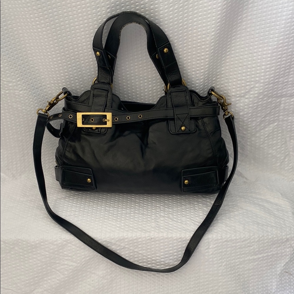Kooba Black and Gold Shoulder Bag with Classic Design